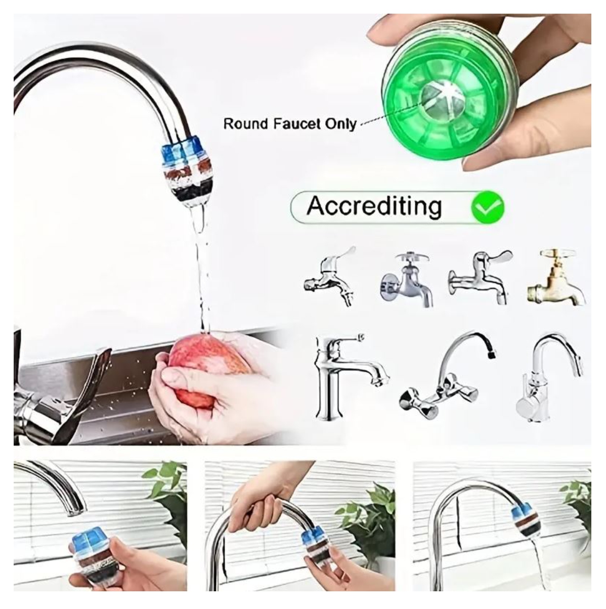 Filtro grifo Purificador Agua 3 Niveles